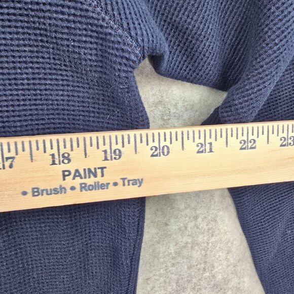 Tailor Vintage Mens Navy Blue 1/4 Zip Pullover Sweater Size M Cotton Blend - Picture 5 of 5